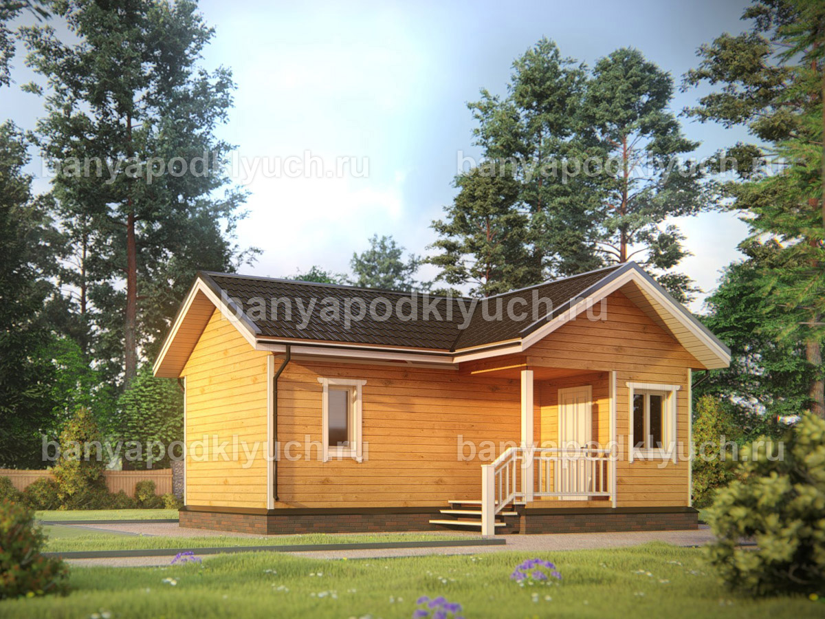 Баня из бруса 8x6 м Баня из бруса 8x6 м